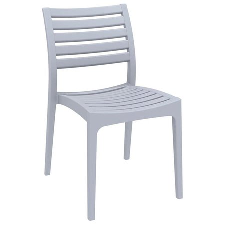 FINE-LINE Ares Outdoor Dining Chair Silver Gray - set of 2 FI2545615